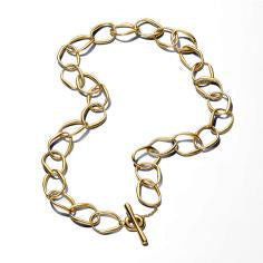 Organically shaped link 14k gold-plated 363881C00-45