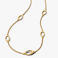 14k gold-plated necklace with treated white freshwater cultured pearl 363883C01-45 (High Resolution)