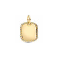 Engravable square 14k gold-plated pendan 364009C01 (High Resolution)