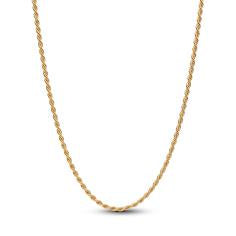 14k gold-plated rope chain necklace with sliding c 364687C00-45