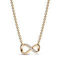 Infinity 14k gold-plated collier with clear cubic zirconia 368821C01-50