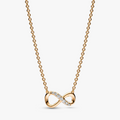 Infinity 14k gold-plated collier with clear cubic zirconia 368821C01-50 (High Resolution)