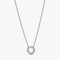 Pandora Rose Pave Logo Collier Necklace w CZ 387436C01-45 (High Resolution)
