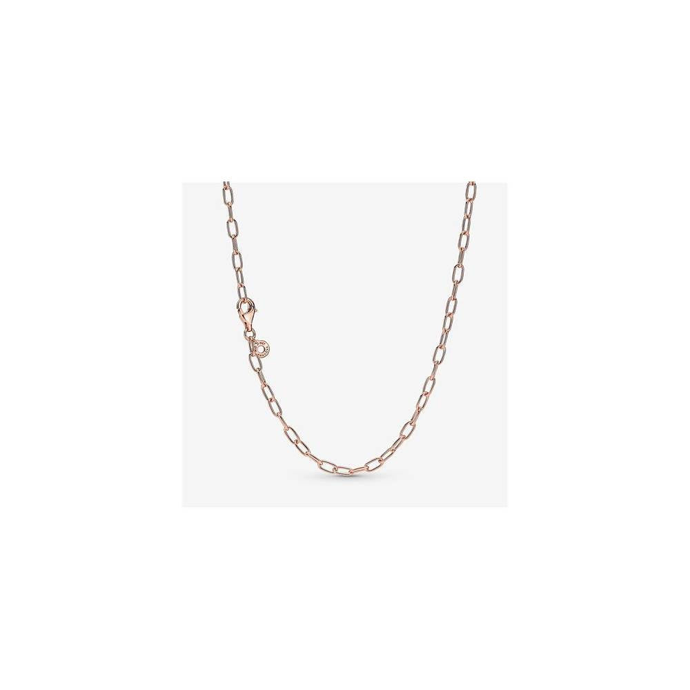 14k Rose gold-plated link necklace 389410C00-50 (High Resolution)