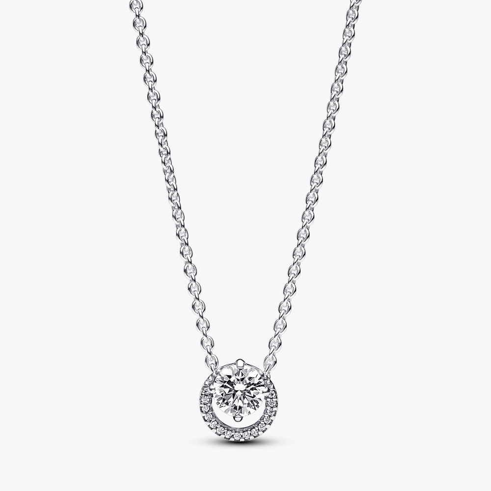 Sterling silver collier with clear cubic 391174C01-45 (High Resolution)