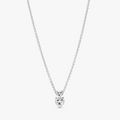 Heart sterling silver collier with clear cubic zirconia 391229C01-45 (High Resolution)