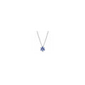 Herbarium cluster sterling silver collier with princess blue crystal and clear cubic zirconia 392387C02-45 (High Resolution)