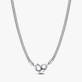 Studded chain sterling silver necklace w 392451C00-45 (High Resolution)