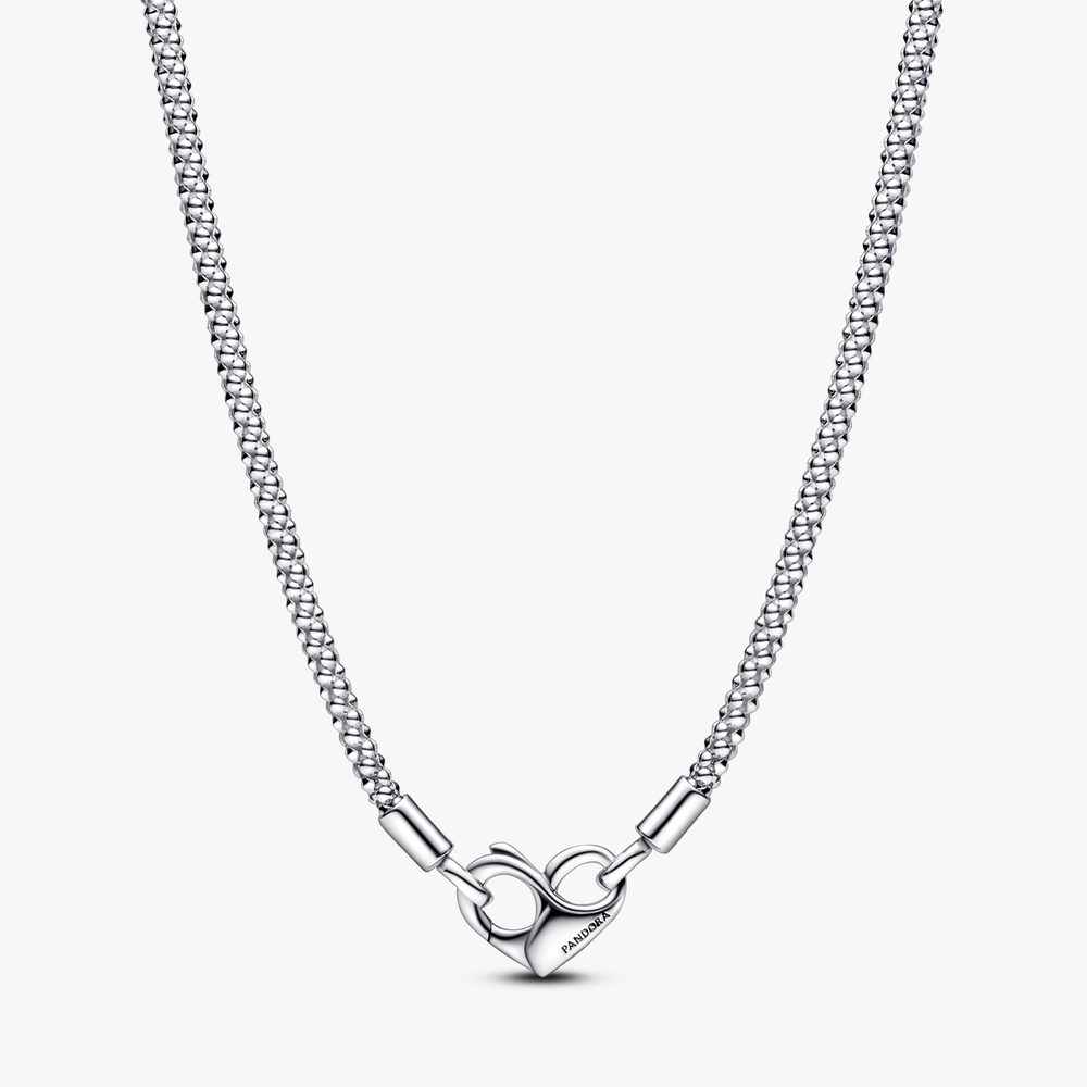 Studded chain sterling silver necklace w 392451C00-45 (High Resolution)