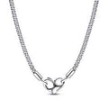 Studded chain sterling silver necklace w 392451C00-45