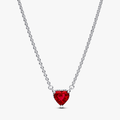 Heart sterling silver collier with cherr 392542C01-45 (High Resolution)