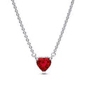 Heart sterling silver collier with cherr 392542C01-45