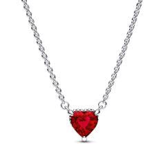 Heart sterling silver collier with cherr 392542C01-45
