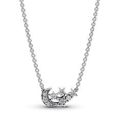 Stars and moon sterling silver collier w 392991C01-45