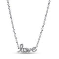 Love sterling silver collier with clear cubic zirconia 393076C01-45