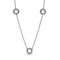 Sterling silver necklace with clear cubi 393162C01-50