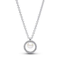 Sterling silver collier with white treated freshwa 393165C01-45