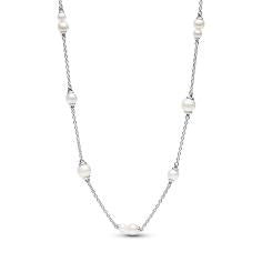 Sterling silver collier with white treat 393175C01-45