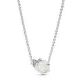 White rose sterling silver collier with 393206C01-45
