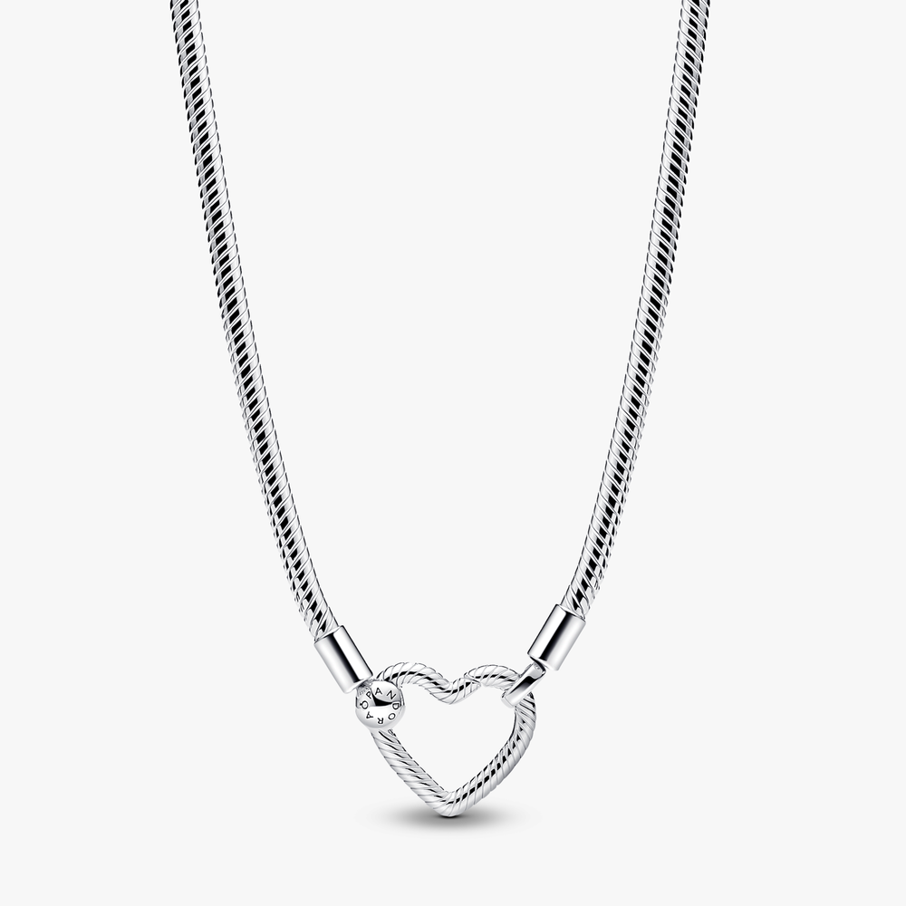 Snake chain sterling silver necklace wit 393377C00-45 (High Resolution)