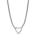Snake chain sterling silver necklace wit 393377C00-45