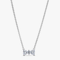 Bow sterling silver collier with clear c 393509C01-45 (High Resolution)