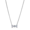 Bow sterling silver collier with clear c 393509C01-45