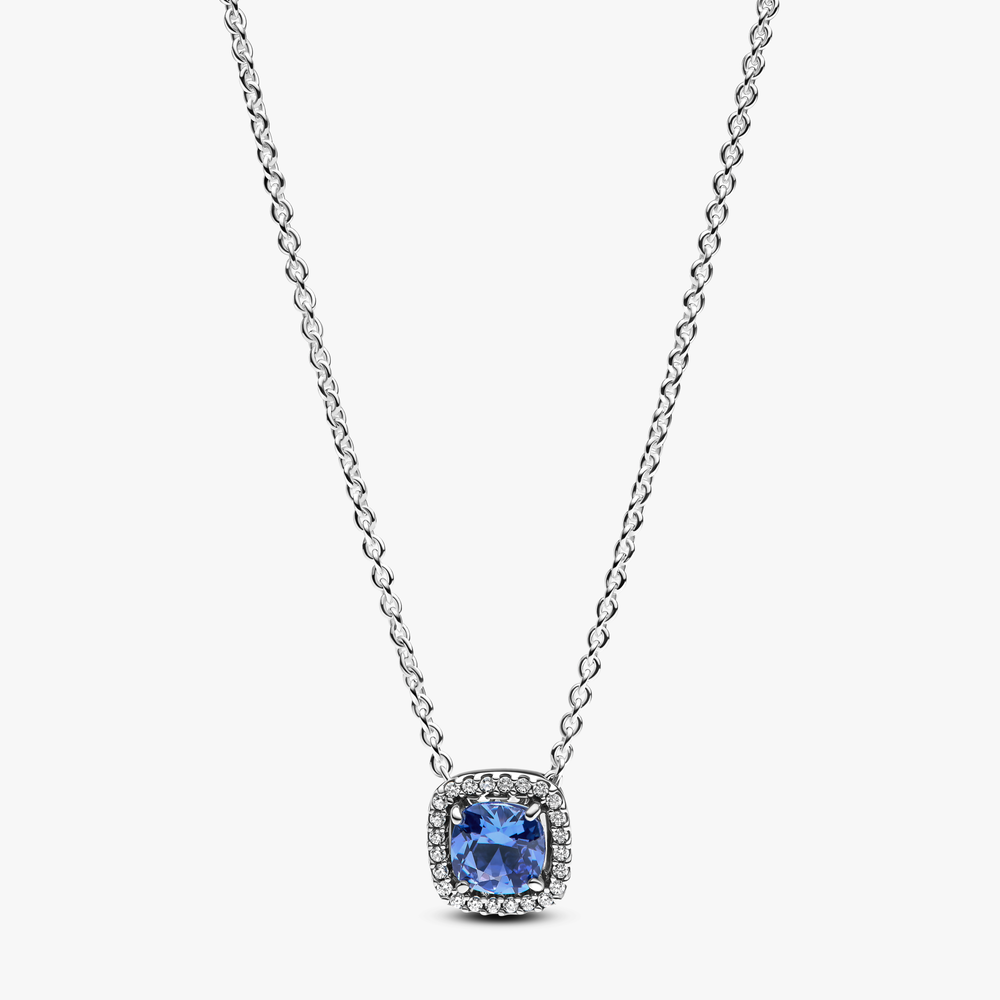 Sterling silver collier with cornflower 393560C01-45 (High Resolution)