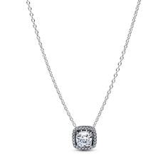 Sterling silver collier with clear cubic zirconia 393560C02-45
