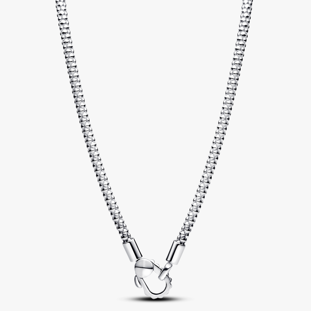 Studded chain sterling silver necklace 393682C00-45 (High Resolution)