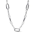 Sterling silver small-link necklace with 393861C00-45