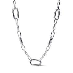 Sterling silver small-link necklace with 393861C00-45