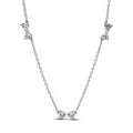 Bow sterling silver station chain neckla 394231C01-40