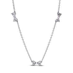 Bow sterling silver station chain neckla 394231C01-40