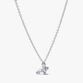 Butterfly sterling silver collier with clear cubic zirconia 394266C01-45 (High Resolution)