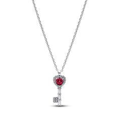 Heart key sterling silver collier with cherries ju