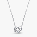 Heart and butterfly sterling silver collier with c 394477C01-45 (High Resolution)