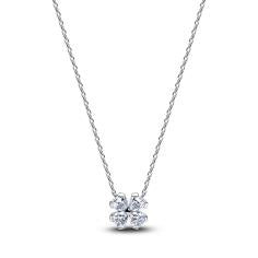Clover sterling silver collier with clear cubic zi 394502C01-45