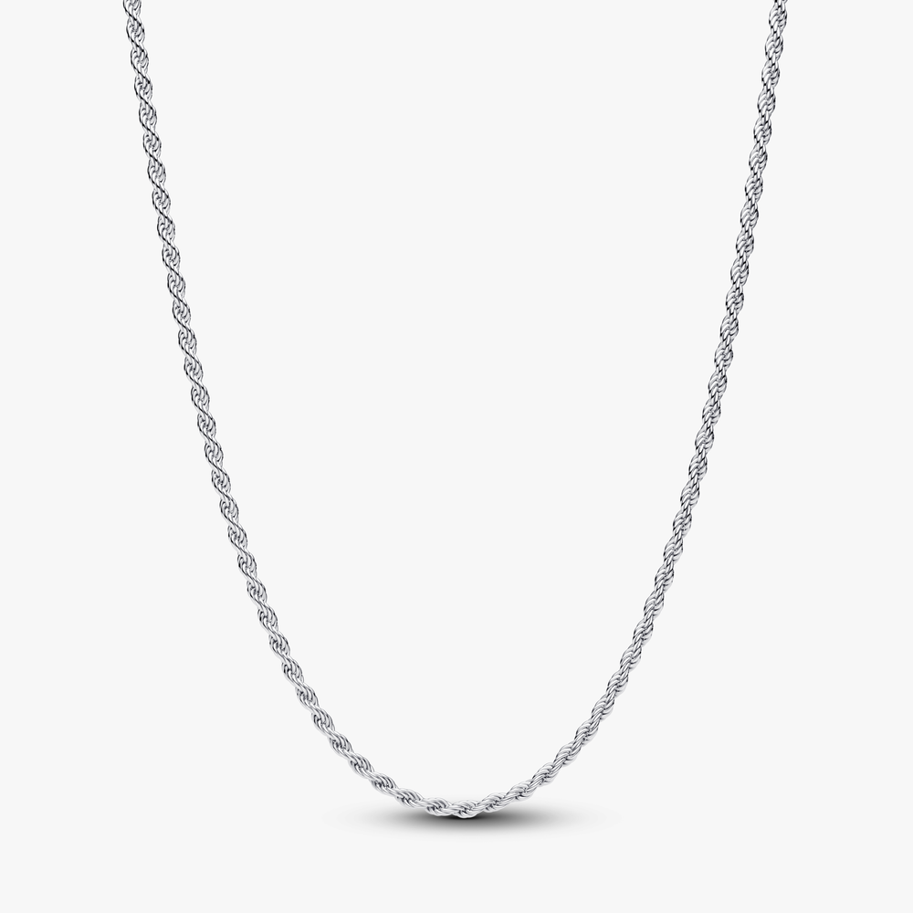 Sterling silver rope chain necklace with sliding c 394687C00-45 (High Resolution)