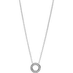 Hearts of PANDORA Small Silver Necklace Collier w CZ 397436CZ-45
