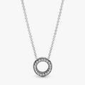 Hearts of PANDORA Small Silver Necklace Collier w CZ 397436CZ-45 (High Resolution)