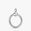 Pandora Moments Small Silver O Pendant 398296 (High Resolution)