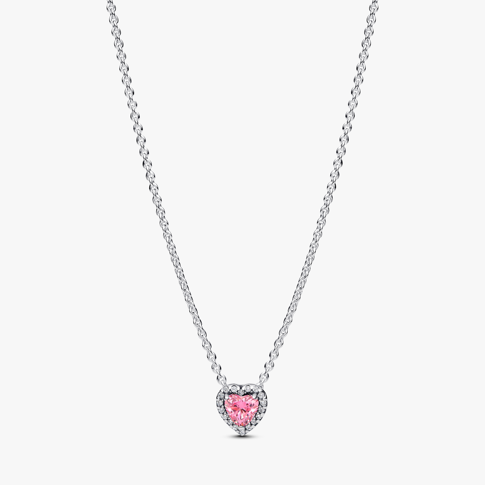 Heart sterling silver collier with fancy 398425C02-45 (High Resolution)