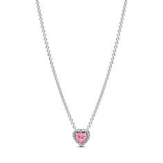 Heart sterling silver collier with fancy 398425C02-45