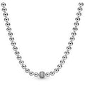 Beads & Pave Silver Necklace 398565C01-45
