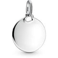 Engraving Bar Silver Round Pendant 398610C00