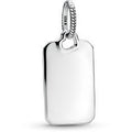 Engraving Bar Silver Rectangle Pendant 398611C00