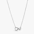 Infinity Silver Necklace w CZ 398821C01-50 (High Resolution)