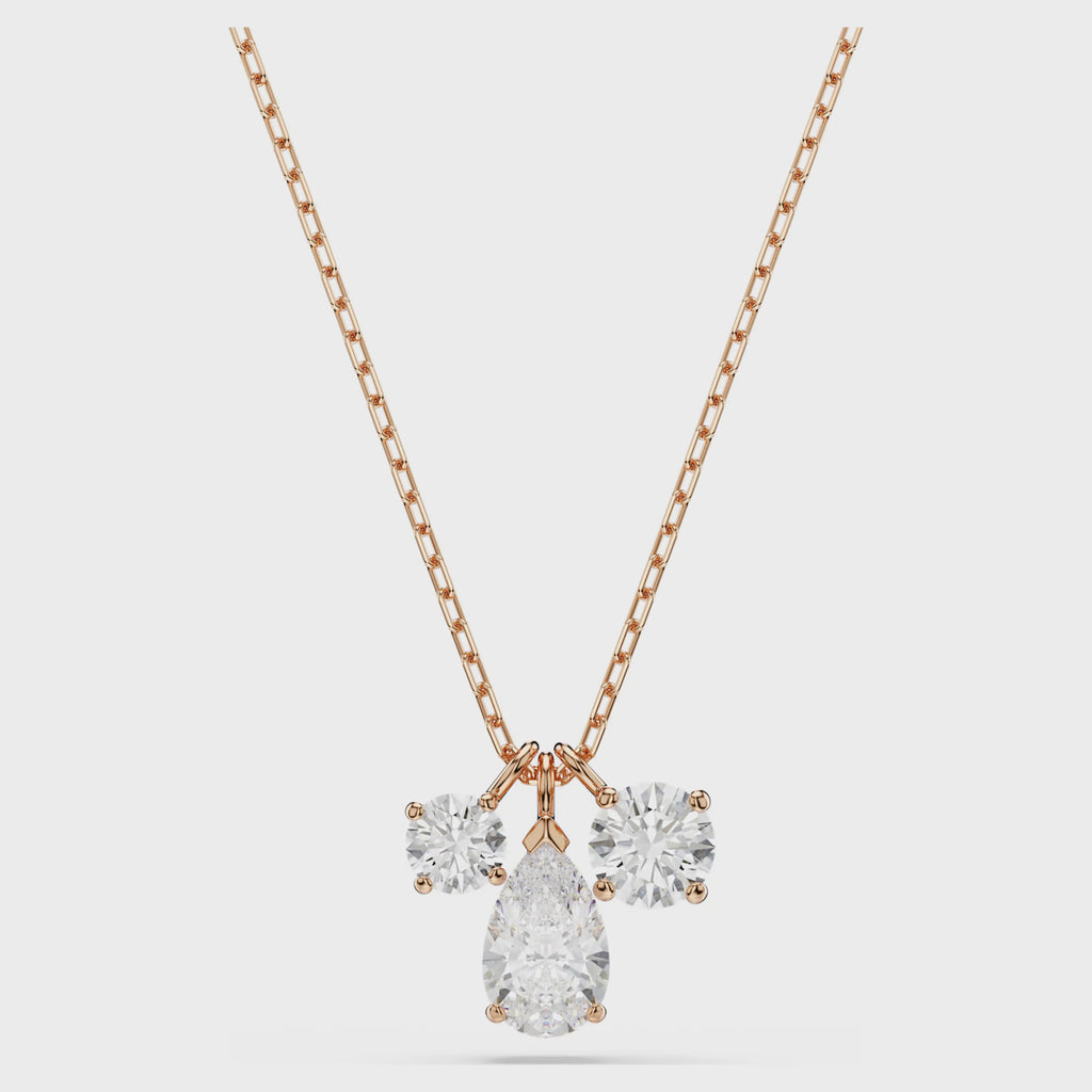 Mesmera pendant Mixed cuts, White, 18k rose gold finish 5734245