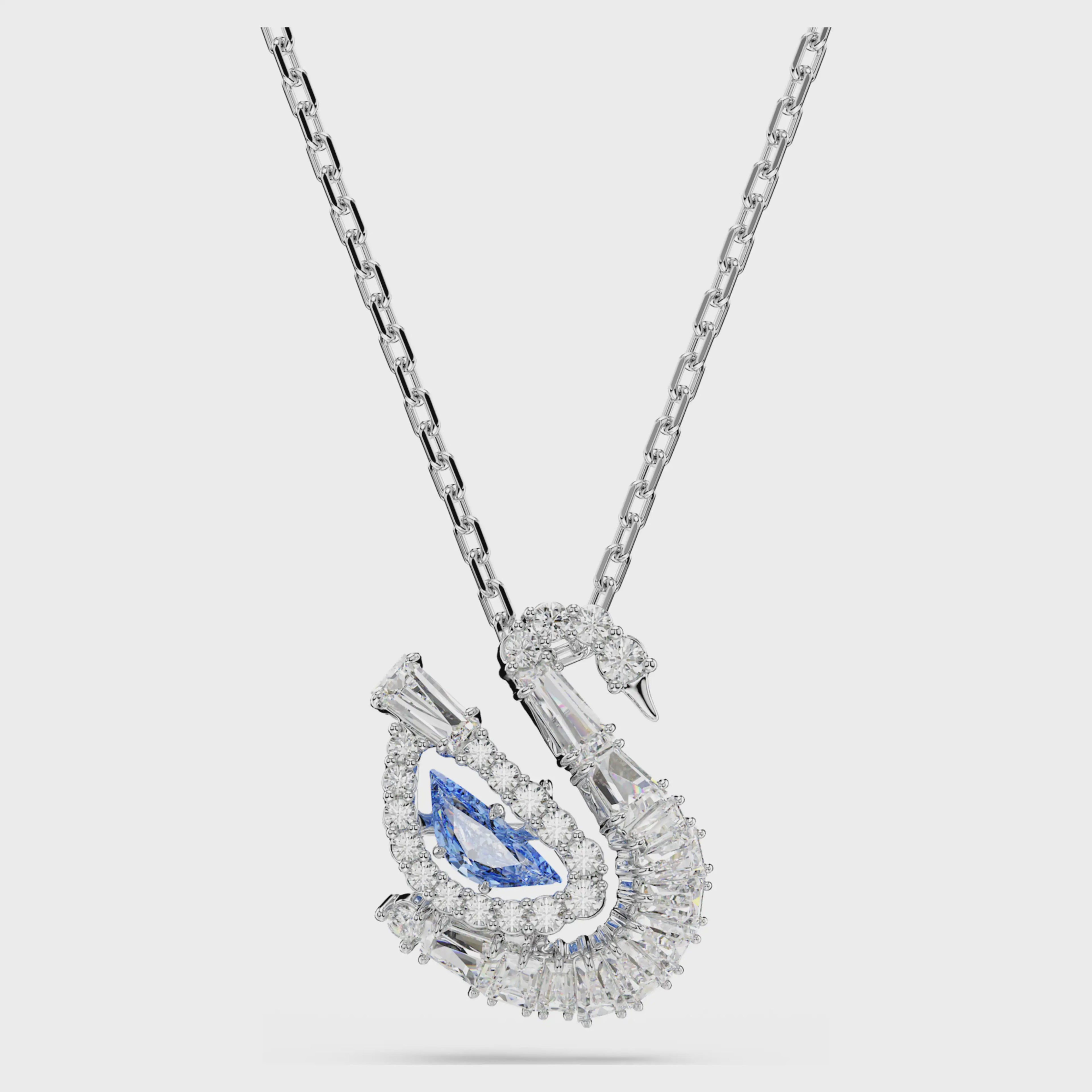 Swan pendant Mixed cuts, Swan, Blue 5723389